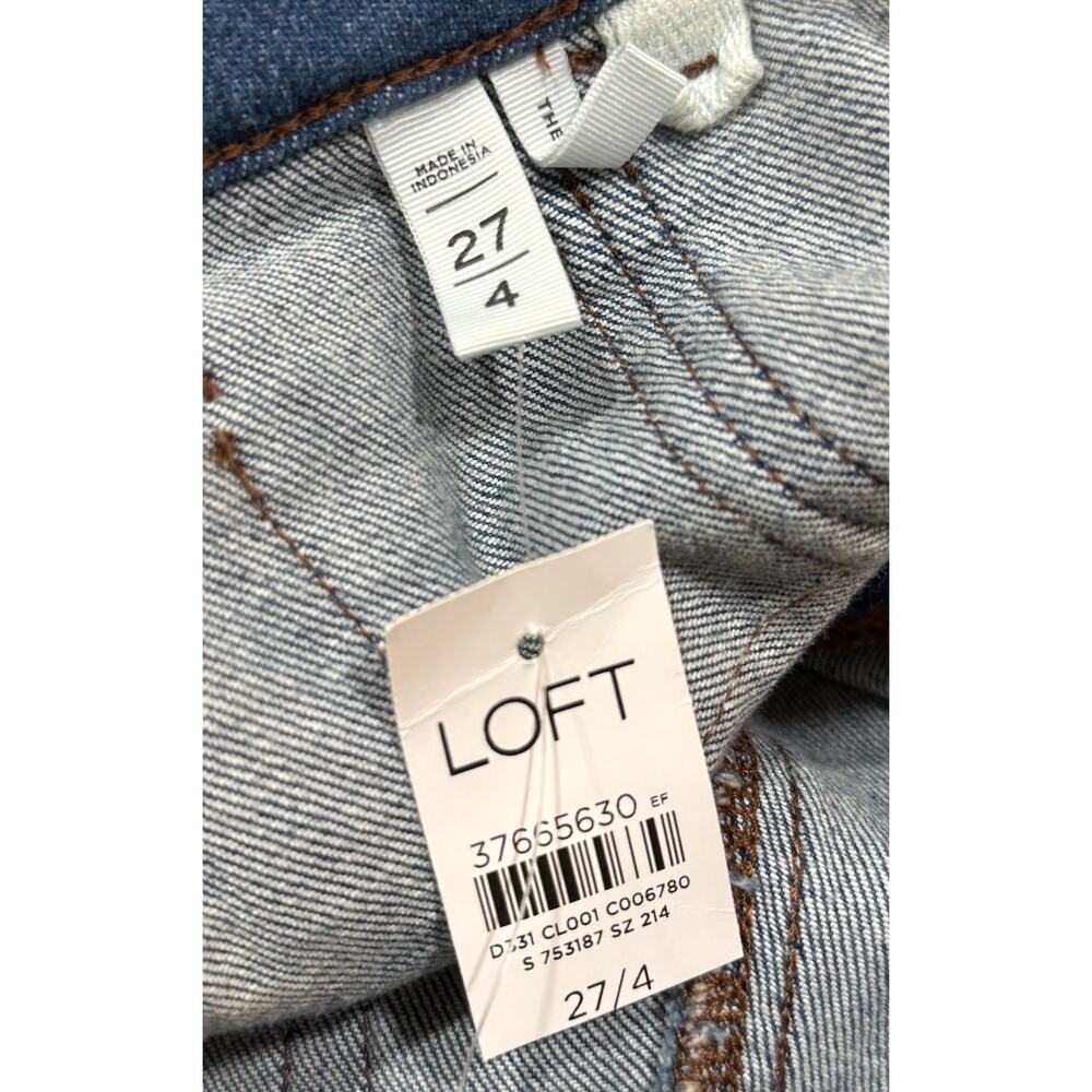 LOFT The Slim Flare High Rise Regular Stretch Jeans Denim 27 /4 - Picture 7 of 7